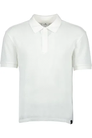 Courrèges Tops, Heren, Wit, M, Witte Mesh Polo Shirt Lente-Zomer 2025