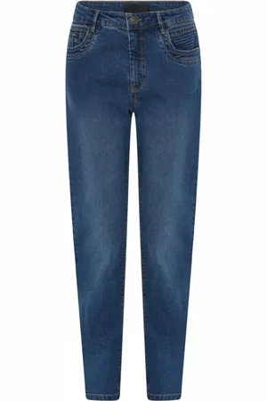 C.ro Jeans, Dames, Blauw, 2Xl, Denim, Denim Blauwe Rits Detail Broek
