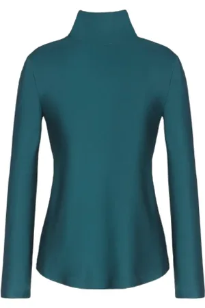 Giorgio Armani Tops, Dames, Groen, S, Elegante Groene Zijden Blouse