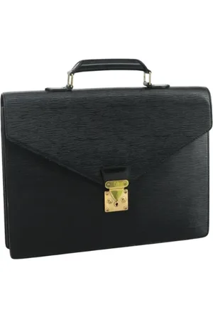 LOUIS VUITTON Pre-owned, Dames, Zwart, ONE Size, Leer, Pre-owned Leather briefcases