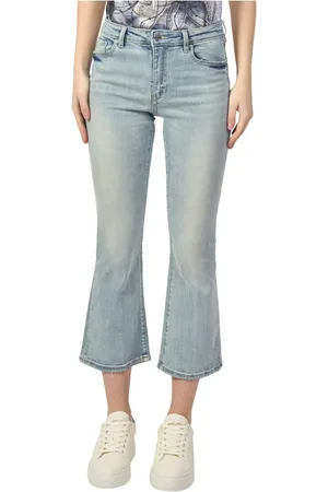 Armani Exchange Jeans, Dames, Blauw, W31, Denim, Straight Leg Denim Jeans