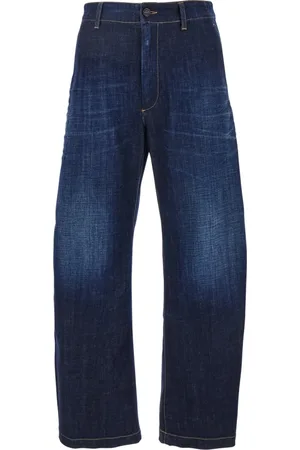 Dsquared2 Jeans, Heren, Blauw, XL, Denim, Blauwe Distressed Denim Five-Pocket Jeans