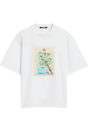 Jacquemus Tops, Heren, Wit, S, Witte Crew Neck T-shirt