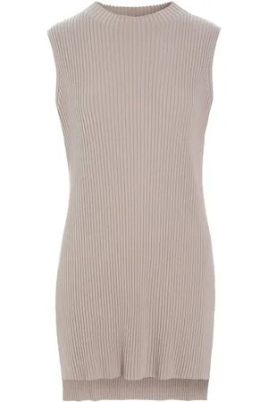 Bitte Kai Rand Kleedjes, Dames, , L, Polyester, Ribgebreide Vest Dusty Quartz