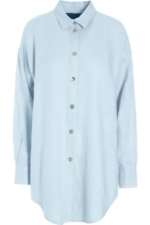Bitte Kai Rand Blouses & Shirts, Dames, Blauw, S, Linnen, Luchtige Linnen Overhemd Cool