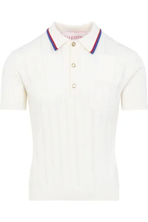 VALENTINO Truien, Heren, Wit, L, Klassiek Polo Shirt voor Mannen