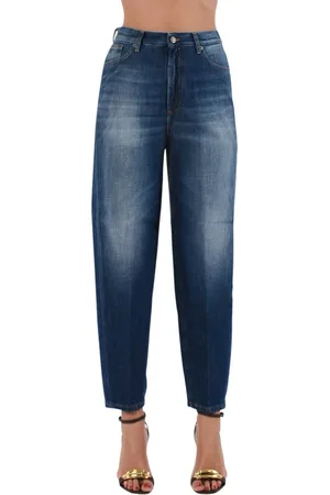 Dondup Jeans, Dames, Blauw, W29, Katoen, Wide leg jeans met lage taille Bessie model