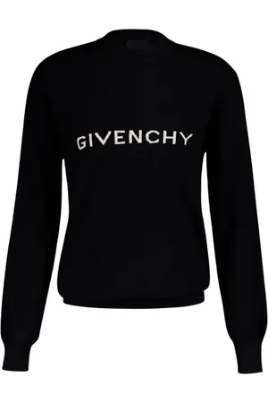 Givenchy Truien, Dames, Zwart, L, Wol, Zwarte Wollen Trui