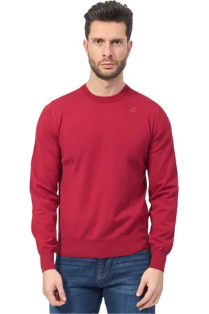 K-Way Truien, Heren, Rood, M, Katoen, Rode Crew Neck Sweater