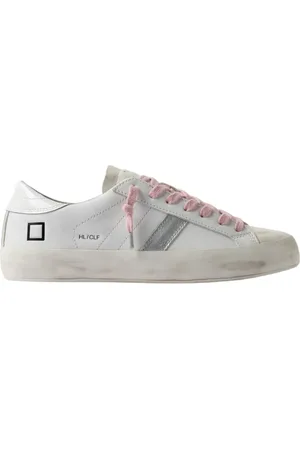 D.A.T.E. Schoenen, Dames, Wit, 36 EU, Leer, Witte lage kalfssneakers