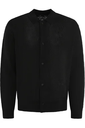 Represent Truien, Heren, Zwart, M, Mesh Gebreid Langemouwshirt