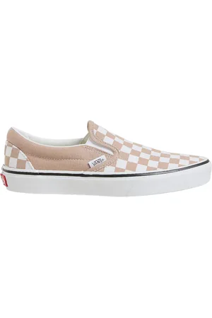 Vans Schoenen, Dames, , 39 EU, Geruite Slip-On Sneakers in Warm Taupe