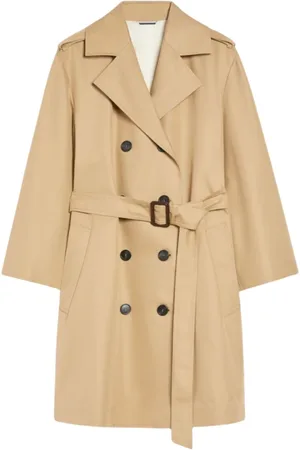 Max Mara Mantels, Dames, , S, Katoen, Elodia Trenchjas