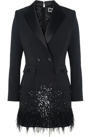 Elisabetta Franchi Jassen, Dames, Zwart, S, Zwarte Damesjurk