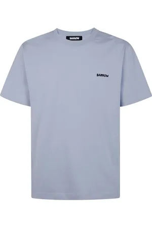 BARROW Tops, Heren, Blauw, XS, Katoen, Blauw Katoenen T-Shirt