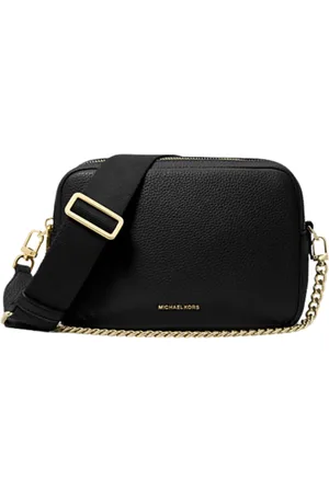 Michael Kors Tassen, Dames, Zwart, ONE Size, Leer, Zwarte Camera Crossbody Tas