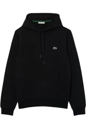 Lacoste Sweatshirts & Hoodies, Heren, Zwart, S, Katoen, Zwarte Sweatshirt Sh 9839