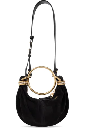Chloé Tassen, Dames, Zwart, ONE Size, Leer, Handtas Armband Mini