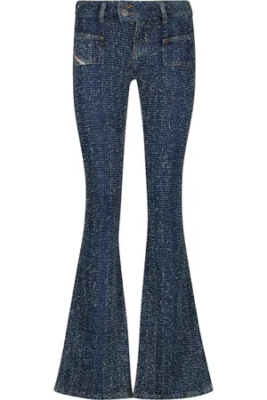 Diesel Jeans, Dames, Blauw, W28, Denim, Denim Herfst-Winter 2024 Dames Collectie