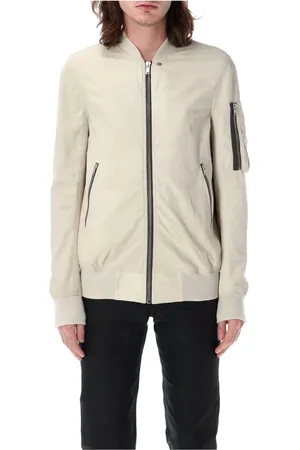 Rick Owens Jassen, Heren, , L, Klassieke Flight Lam Leren Jas