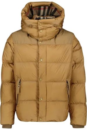 Burberry Jassen, Heren, Bruin, M, Nylon, Afneembare Mouw Winterjas