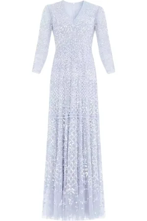 Needle & Thread Kleedjes, Dames, Blauw, S, Polyester, Blauwe Maxi Jurk Isabella Diamond