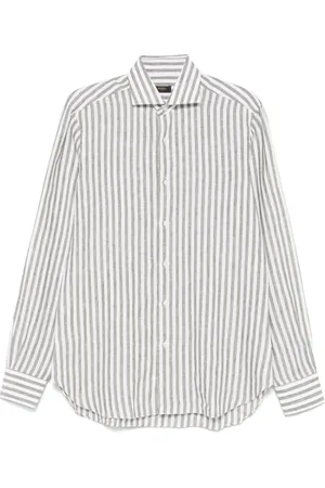 BARBA Overhemden, Heren, Veelkleurig, 3Xl, Olijfgroene Klassieke Kraag Overhemd