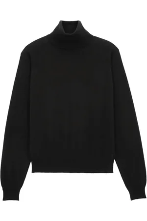 Saint Laurent Truien, Dames, Zwart, S, Zwarte Coltrui Sweater