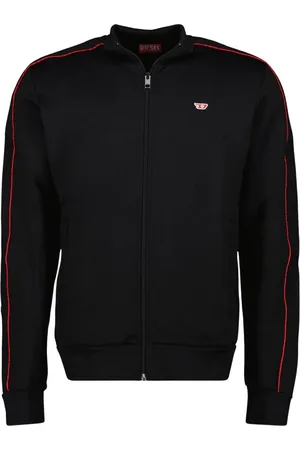 Diesel Sweatshirts & Hoodies, Heren, Zwart, M, Moderne Zwarte Jas