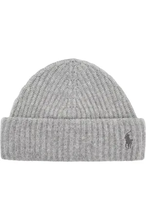 Ralph Lauren Accessoires, unisex, Grijs, ONE Size, Wol, Grijze pet met logo