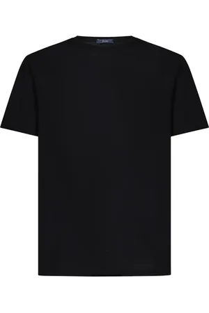 HERNO Tops, Heren, Zwart, 3Xl, Katoen, Zwarte Crew-Neck T-shirt met Zilveren Logo