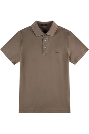 FAY Tops, Heren, Bruin, M, Bruine T-shirts en Polos