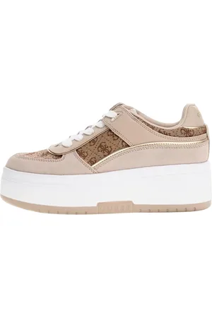 Guess Schoenen, Dames, , 40 EU, Leer, Sneakers met 4G Logo Print