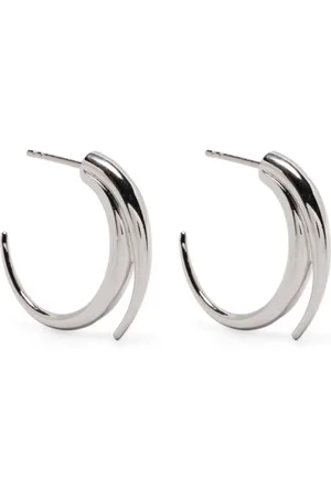 Panconesi Accessoires, Dames, Grijs, ONE Size, Zilverkleurige Oorbellen met Post-back Sluiting