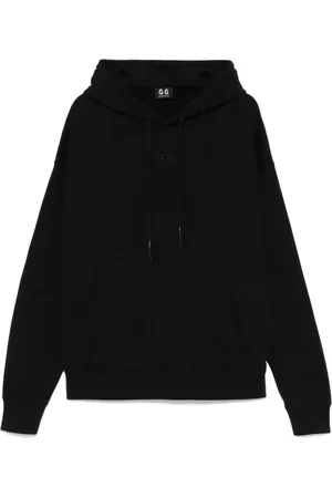 44 Label Group Sweatshirts & Hoodies, Heren, Zwart, L, Zwarte Hoodie met Geborduurd Logo