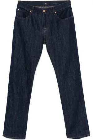 7 for all Mankind Jeans, Heren, Blauw, W36, Indigo Blauwe Klassieke Five-Pocket Jeans