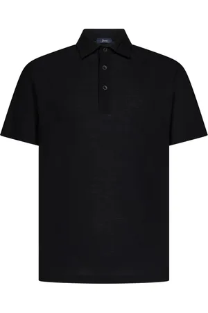 HERNO Tops, Heren, Zwart, S, Katoen, Zwart Poloshirt Stijlvol Ontwerp