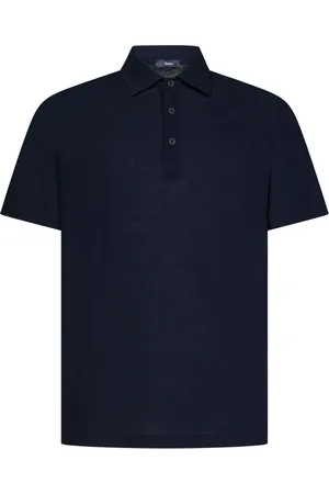 HERNO Tops, Heren, Blauw, L, Katoen, Blauw Polo Shirt Stijlvol Modern Ontwerp