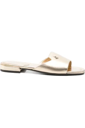 Jimmy Choo Schoenen, Dames, Geel, 40 EU, Goudkleurige Blokhak Schoenen
