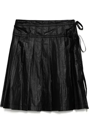 Low Classic Rokken, Dames, Zwart, S, Zwarte Rok met Zijrits en Zelfstrik