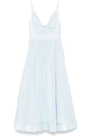 ZIMMERMANN Kleedjes, Dames, Blauw, M, Lichtblauwe Spaghetti Strap Jurk