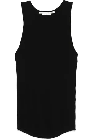 ISABEL BENENATO Tops, Heren, Zwart, M, Zwarte Mouwloze Ronde Hals T-shirt