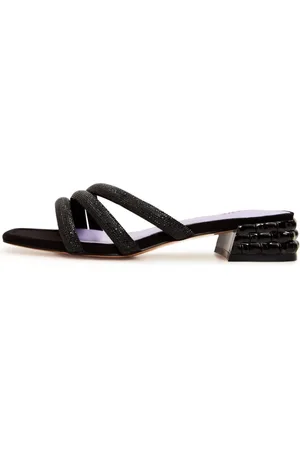 CESARE GASPARI Schoenen, Dames, Zwart, 38 EU, Leer, Hakken Muiltjes - Zwart