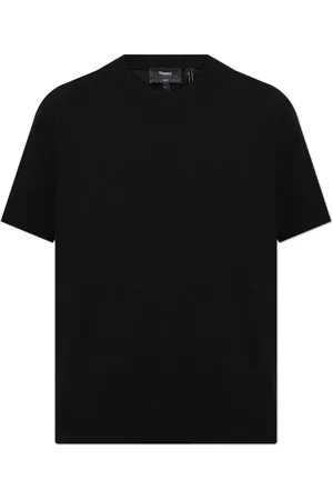 THEORY Tops, Heren, Zwart, S, Polyester, Ronde hals T-shirt