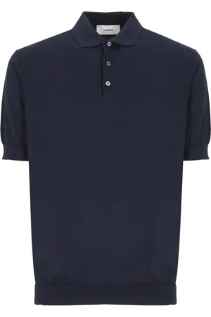 LARDINI Tops, Heren, Blauw, L, Katoen, Blauw Katoenen Poloshirt voor Mannen