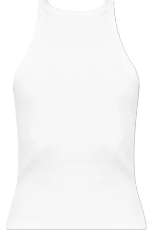 Gestuz Tops, Dames, Wit, S, Katoen, Geribbelde top