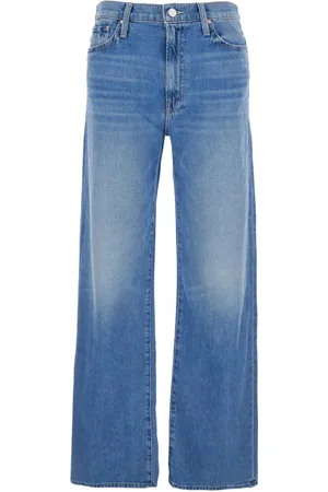 Mother Jeans, Dames, Blauw, W27, Denim, Blauwe Denim Sneaker Jeans voor Vrouwen