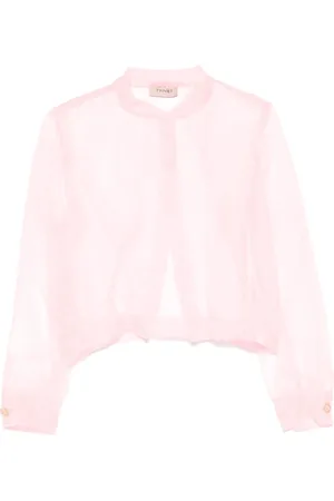 Twin-Set Blouses & Shirts, Dames, Roze, S, Flamingo Open Front Outerwear