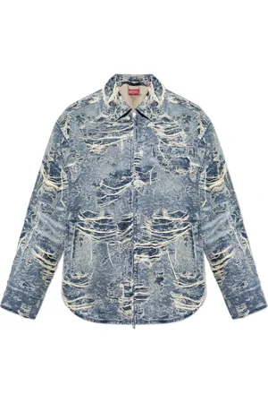 Diesel Jassen, Heren, Blauw, L, Katoen, Jas D-Ivar-Fsg 1