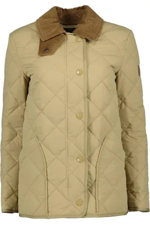 Burberry Jassen, Dames, , L, Nylon, Gewatteerde Ribboord Jas